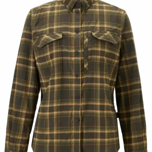 Pinewood Bluse Abisko Hiking Flanell, Moss Green Finale Aktion