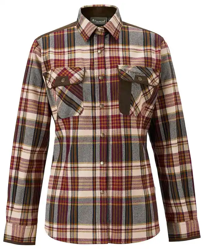Neu Pinewood Bluse Prestwick Exclusive, Bordeaux/Beige