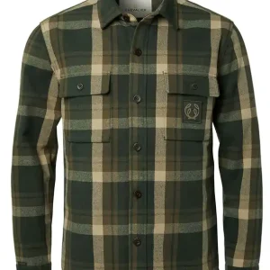 Chevalier Hemd Axe Overshirt, Green Checked Bestseller