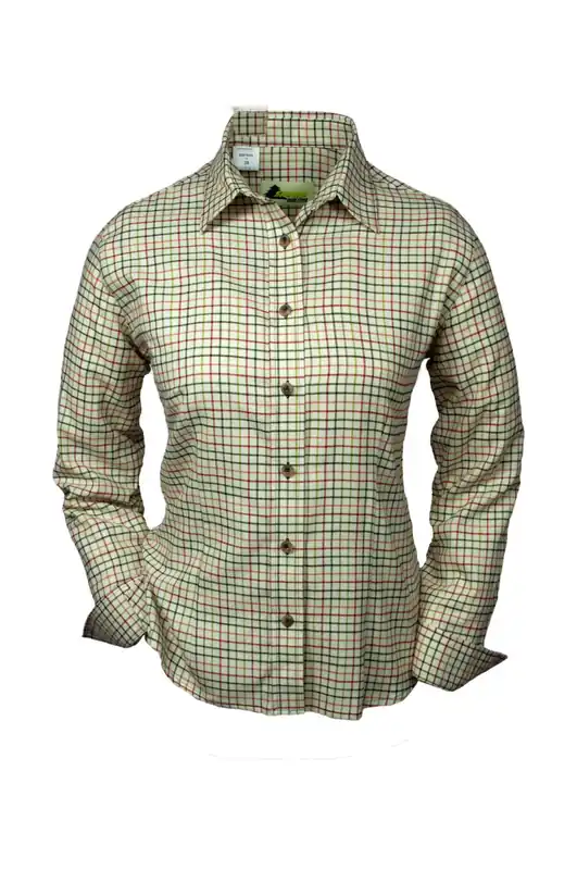 Skogen Bluse Karo, Beige Zertifiziert