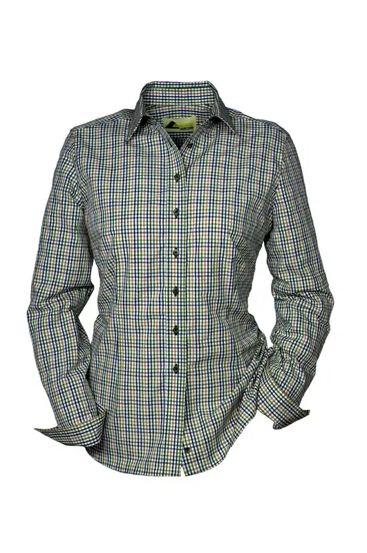 Skogen Damen Bluse Karo, Natur / Bunt Zertifiziert