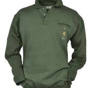 Bestseller Hubertus Sweatshirt mit Entenstick, Oliv