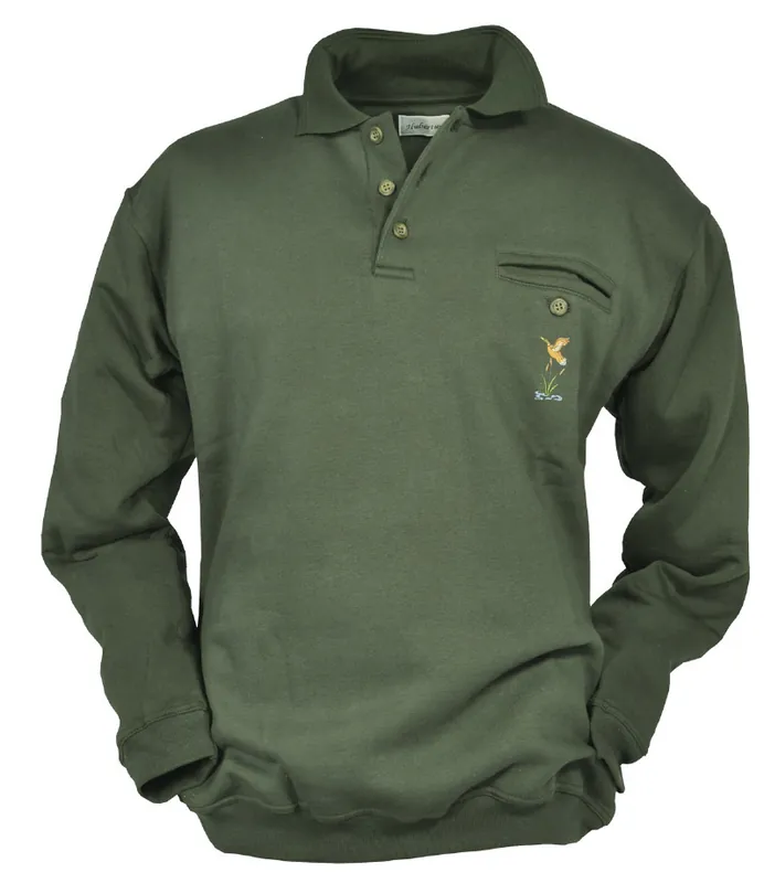 Bestseller Hubertus Sweatshirt mit Entenstick, Oliv