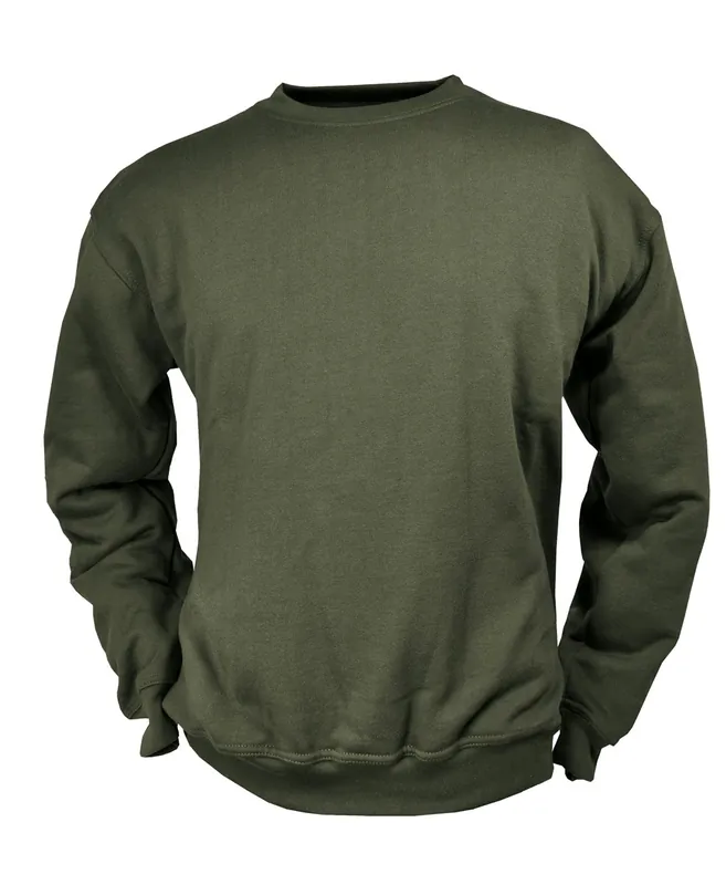 Beliebt Hubertus Sweatshirt Rundhals, Oliv