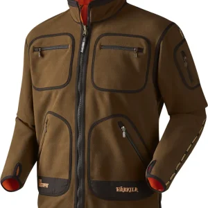 Sonderangebot Härkila Wendefleecejacke Kamko, Green - Orange Blaze