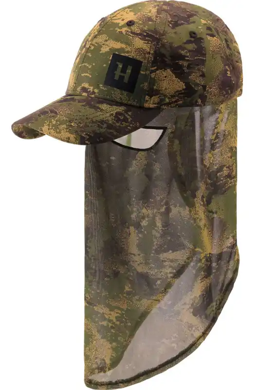 Härkila Cap Deer Stalker mit Tarnnetz, Forest Green Solange Der Vorrat Reicht