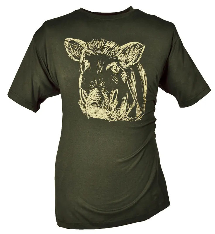 Sonderangebot Hubertus T-Shirt Keilerkopf, Oliv