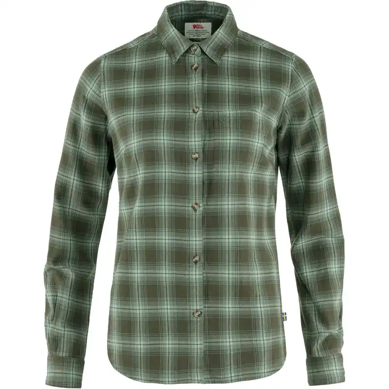 Fjällräven Bluse Övik Flannel, Deep Forest/ Patina Green Markenprodukt