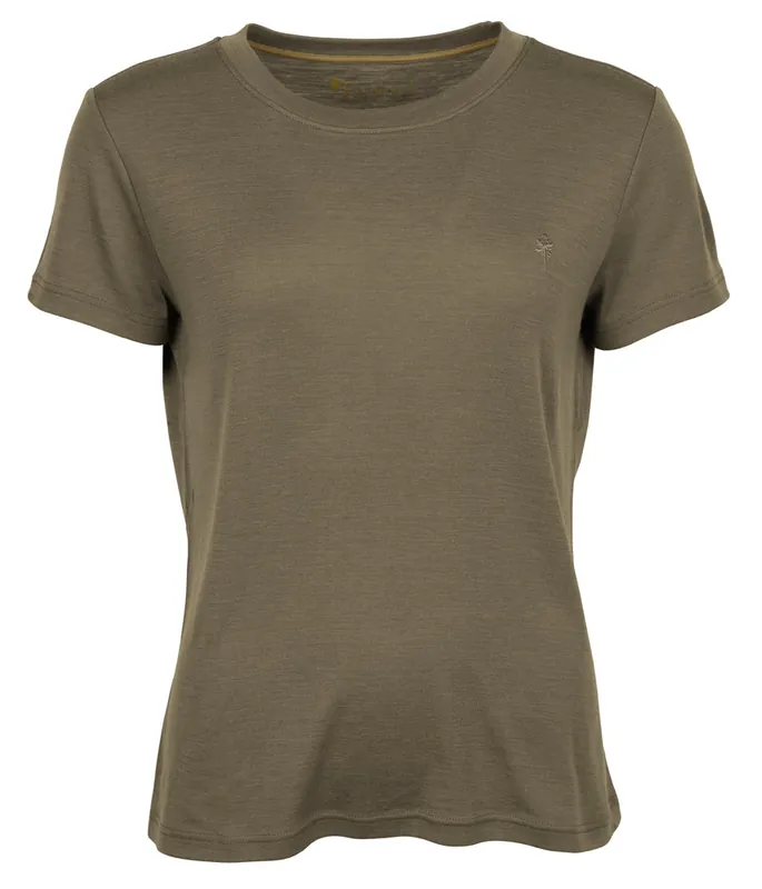Pinewood T-Shirt Travel Merino Woman, Green Knallerangebot