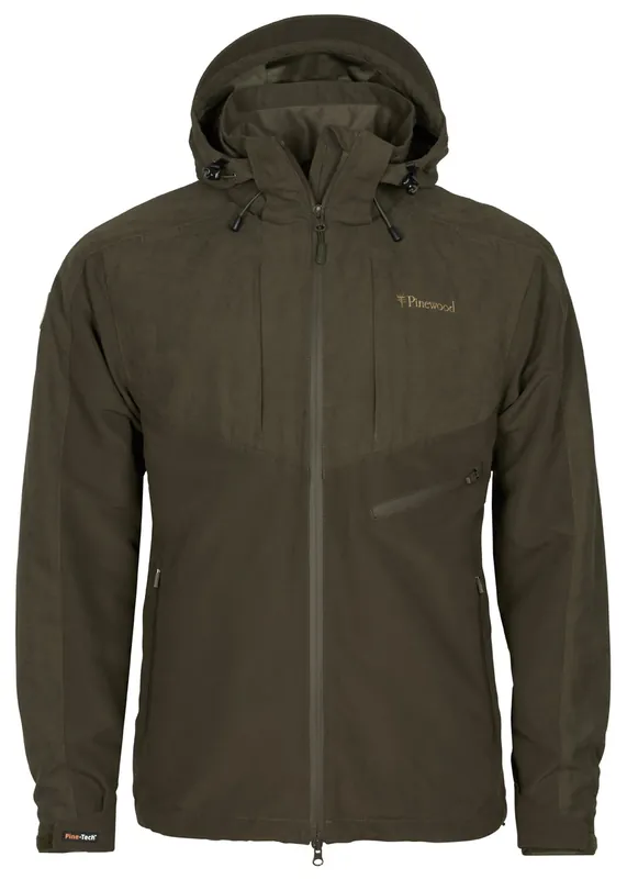 Pinewood Jacke Furudal Caribou Hunt Extreme, Suede Brown/D.Olive Zertifiziert