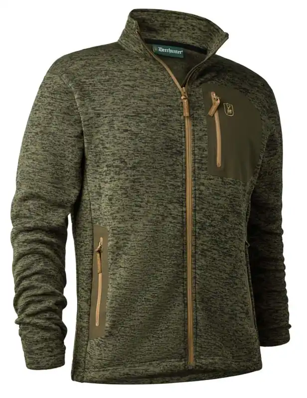 Deerhunter Fleecejacke Sarek, Olive Night Melange Versand Am Gleichen Tag