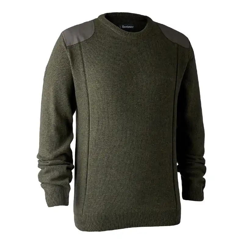 Deerhunter Pullover Sheffield m. O-hals, Green Melange Top-Preis