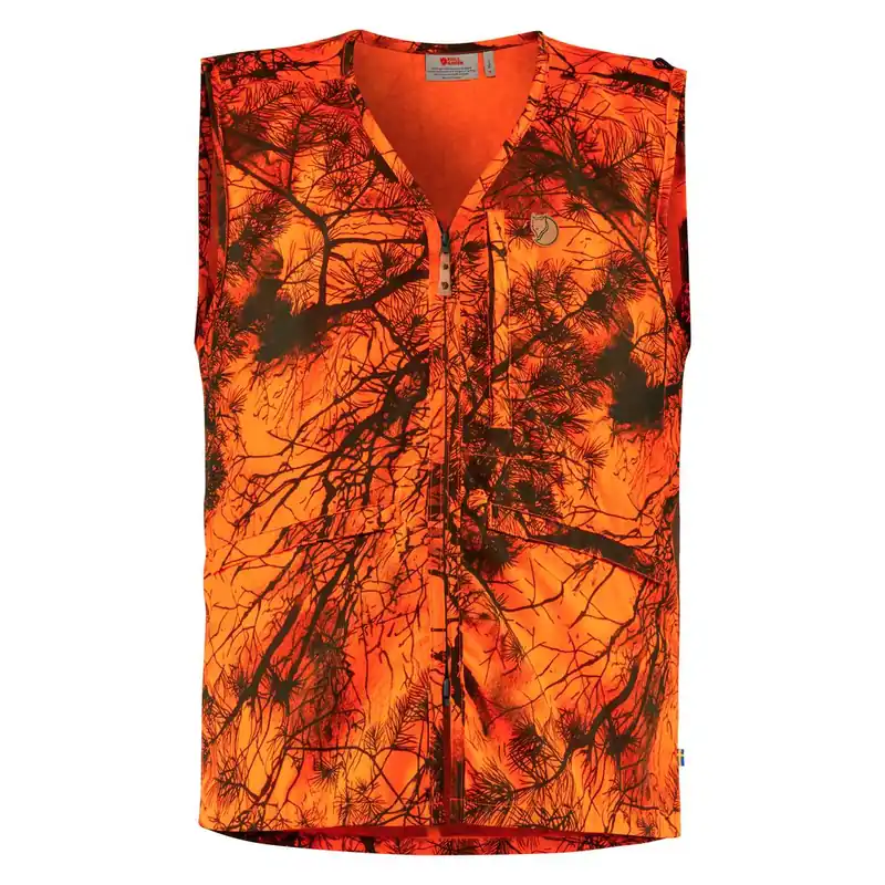 Heißes Angebot Fjällräven Signalweste Värmland, Orange Camo