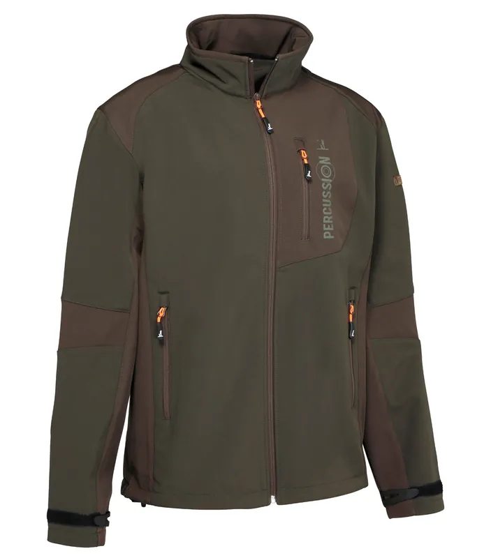 Nur Heute Percussion Softshelljacke, Grün/braun