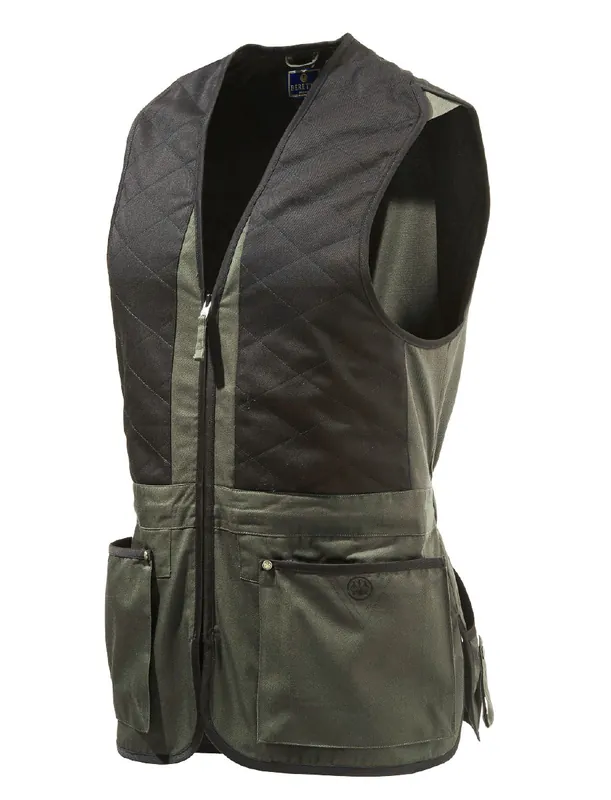 Beretta Schießwe. Trap Cotton Vest SMU, Green & black Günstig