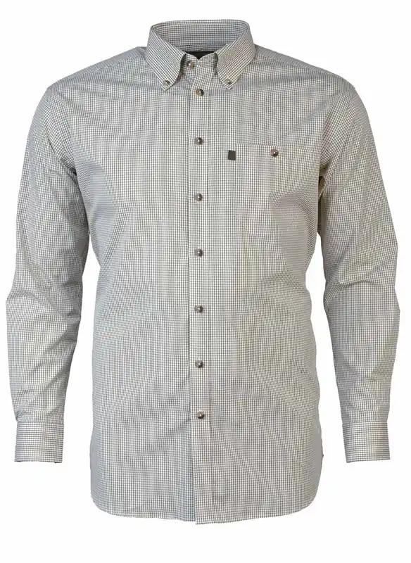 Sale Böcker Hemd Easy Care Comfort Fit, Olive kariert