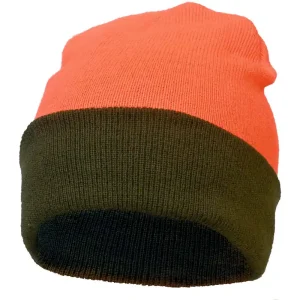 Günstig Lodenhut Wendemütze, Oliv-Orange