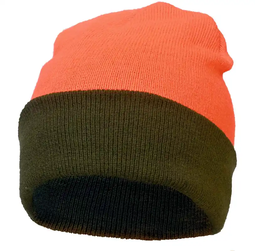 Günstig Lodenhut Wendemütze, Oliv-Orange