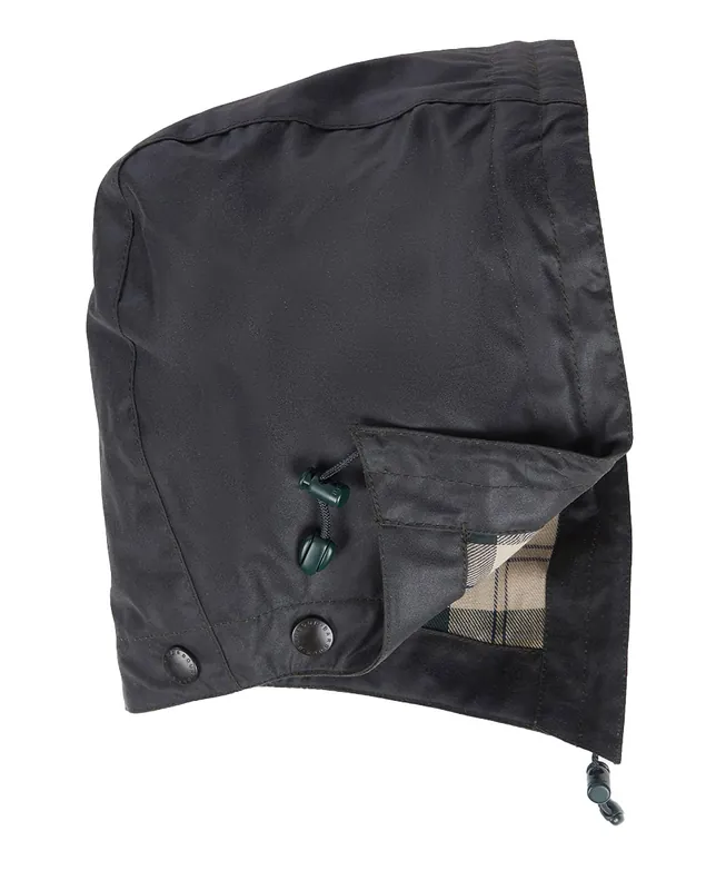 Solange Der Vorrat Reicht Barbour Kapuze Waxed Cotton Hood, Sage