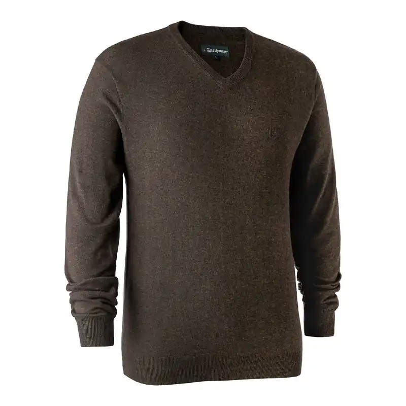 Deerhunter Pullover Kingston m. V-hals, Dark Elm Wochenendangebot
