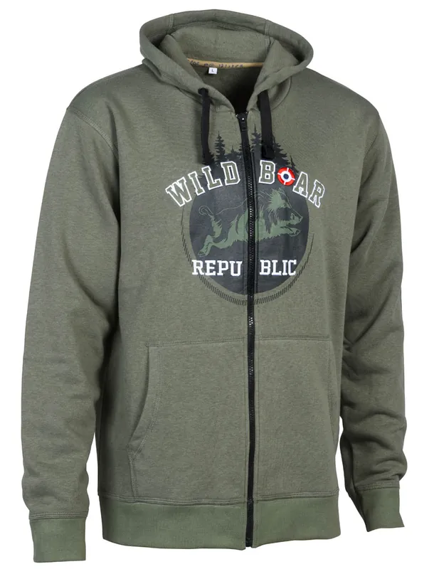 Versand Am Gleichen Tag Percussion Sweatshirt mit Zip Republic, Khaki