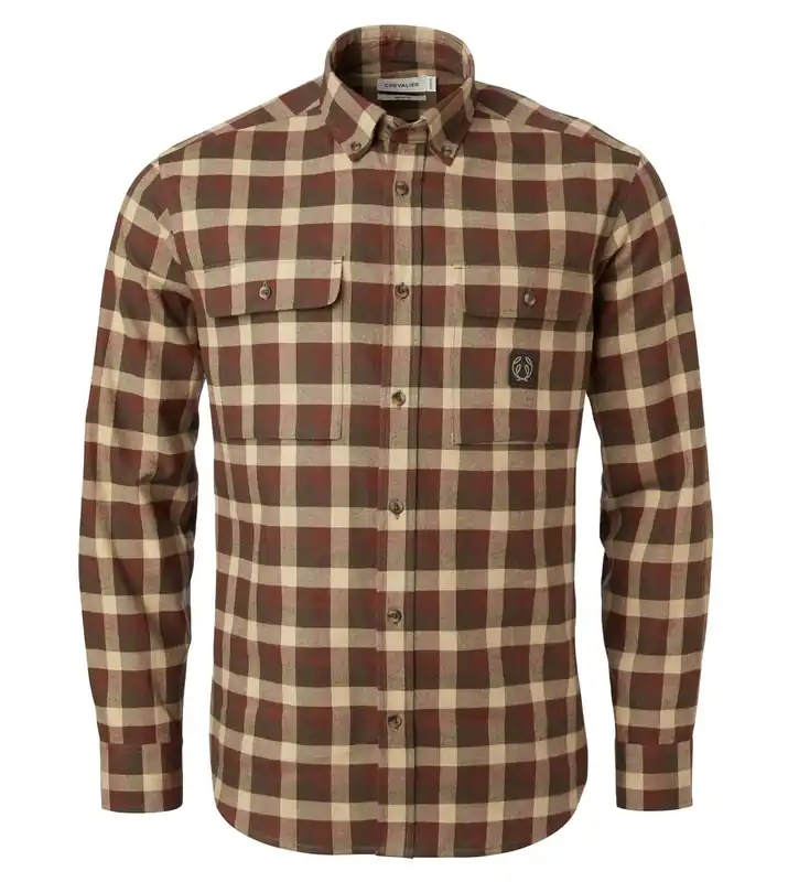 Neuheit Chevalier Hemd Flannel Heron, Holly Green
