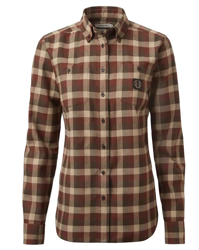 Chevalier Bluse Flannel Heron, Holly Green Checked Neuheit