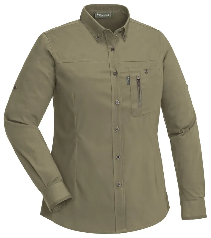 Billig Pinewood Bluse Tiveden Anti-Insect, H.Olive