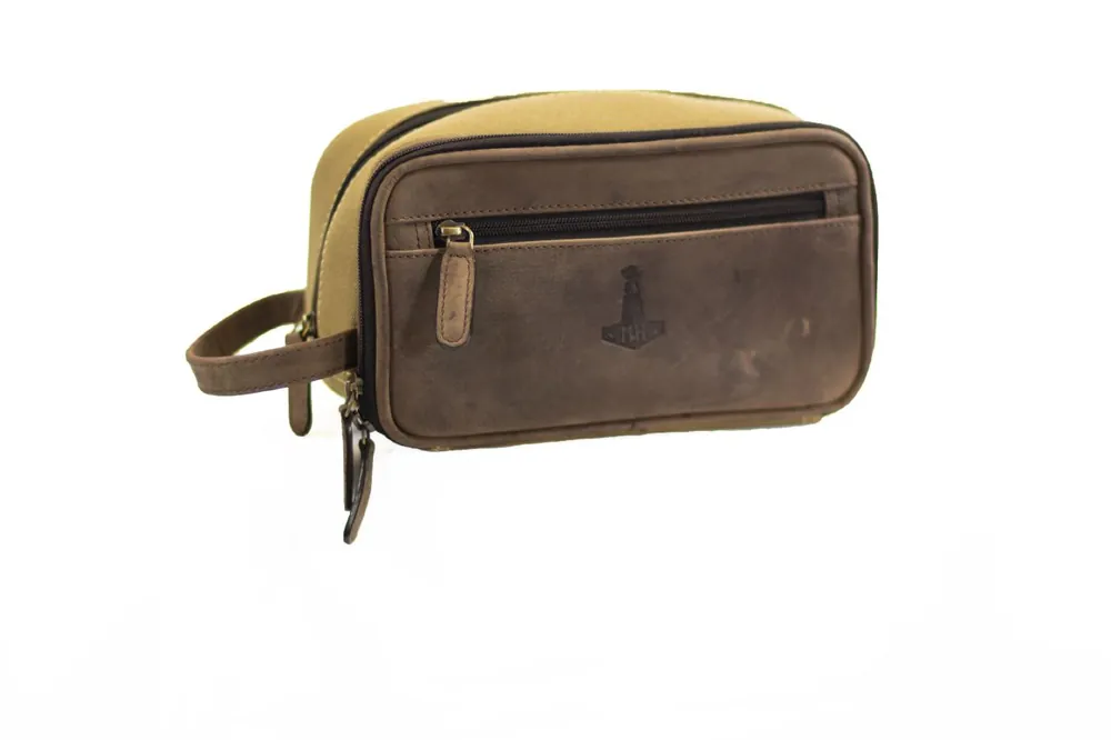 Mjoelner Hunting Kulturbeutel Valhalla Sand/Brown schwarz-beige Letzte Chance