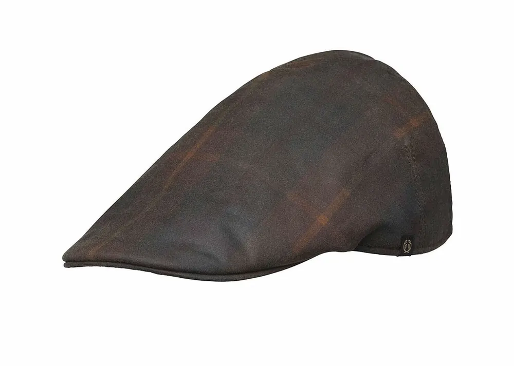 Chevalier Cap Sixpence Torre Waxed, Hunter Brown Checked Top-Angebot