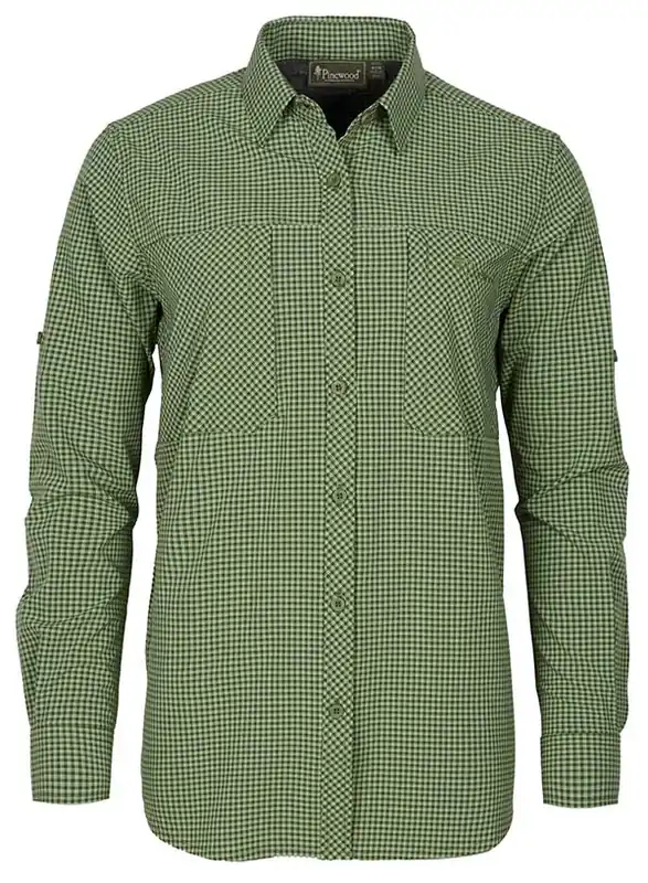 Sofort Bestellen Pinewood Bluse Nature Safe, Pine Green/ Offwhite