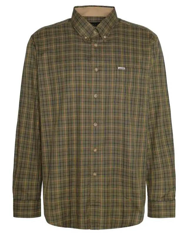 Wochenendangebot Barbour Hemd Sporting Tattersall, Mid olive