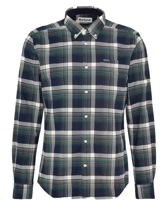 Solange Der Vorrat Reicht Barbour Hemd Shieldton, Dark Navy