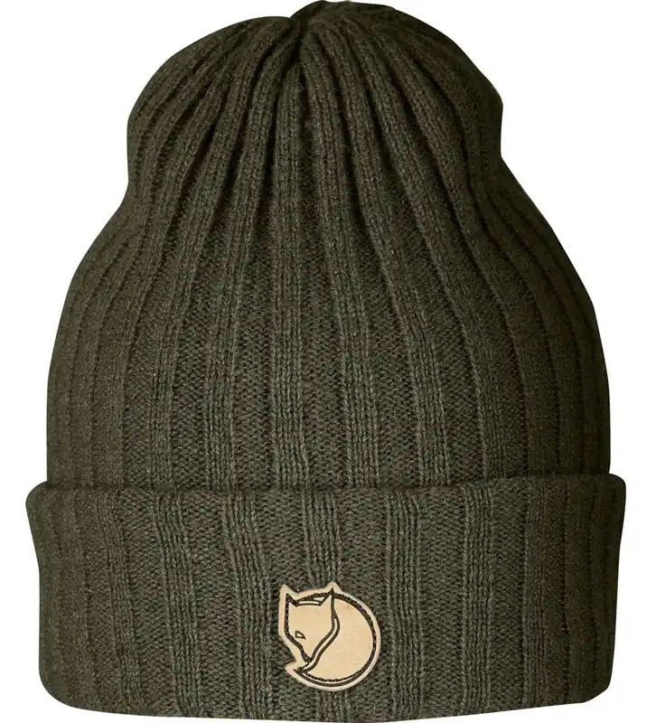 Fjällräven Strickmütze Byron Hat, Dark Olive - Taupe Neue Kollektion