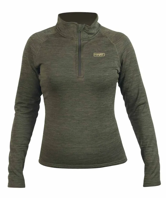 HART Langarmshirt Trail mit Zip, Grün Neuheit
