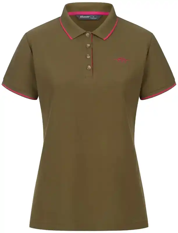 Blaser Polo Shirt 24, Dunkel Oliv/ Heidekraut Top-Preis