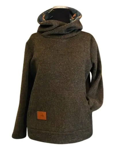 Preiswert Huberta Jagd Loden Kapuzen Pullover, Rinde