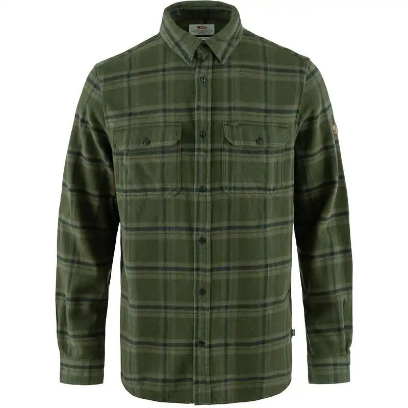 Online Kaufen Fjällräven Hemd Övik Heavy Flannel, Deep Forest - Dark Navy