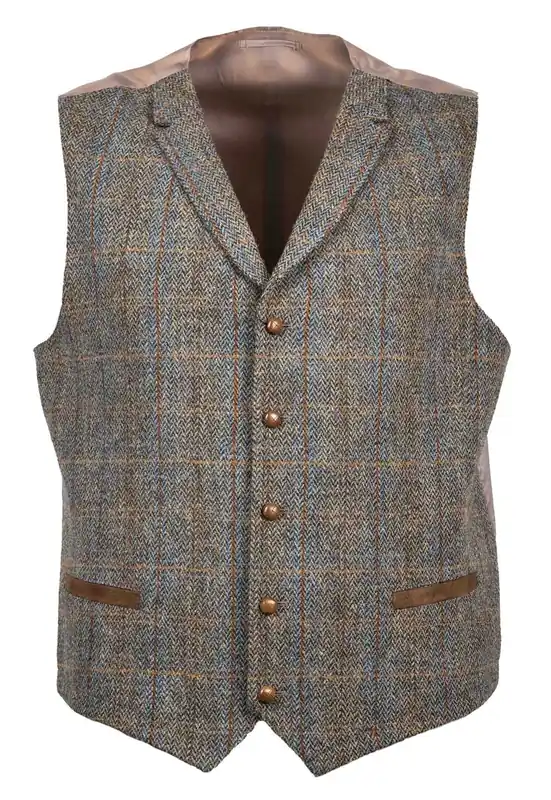 Echt Gebrüder Weis Weste King A, Mittelbraun Haselnuss