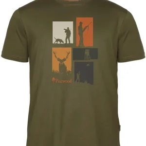 Direktkauf Pinewood T-Shirt Hunting, Olive Mel