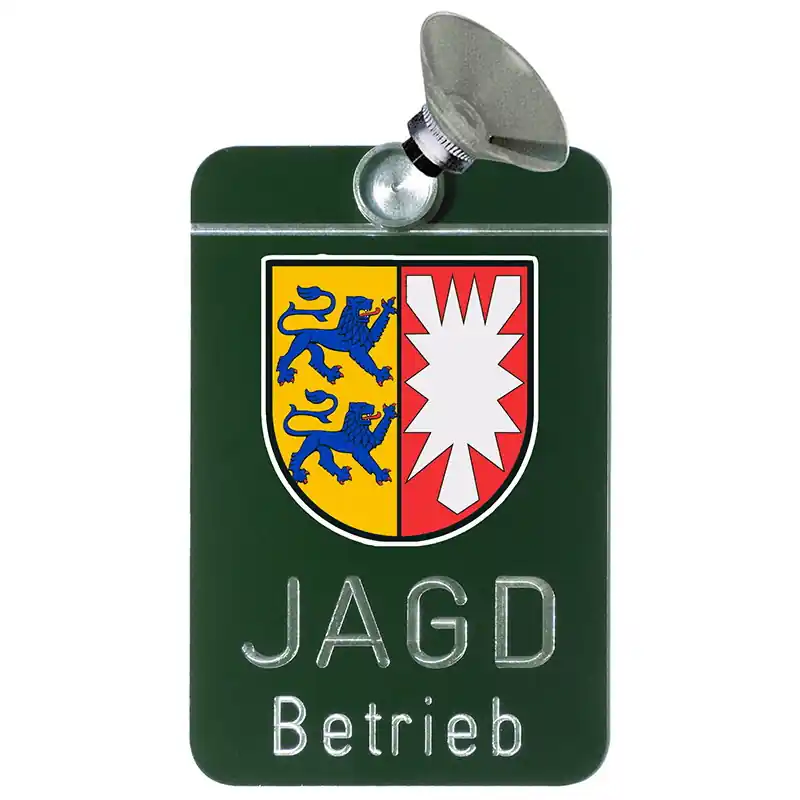 Aktuell AKAH Autoschild - Jagdbetrieb Schleswig-Holstein Aluminium