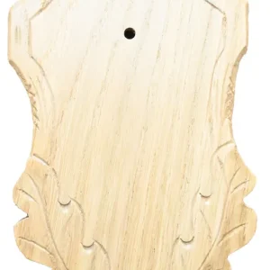 Preisknaller Eurohunt Gehörnbrett 15x10cm Eiche - Geschnitzt Außenmaß 19x12cm