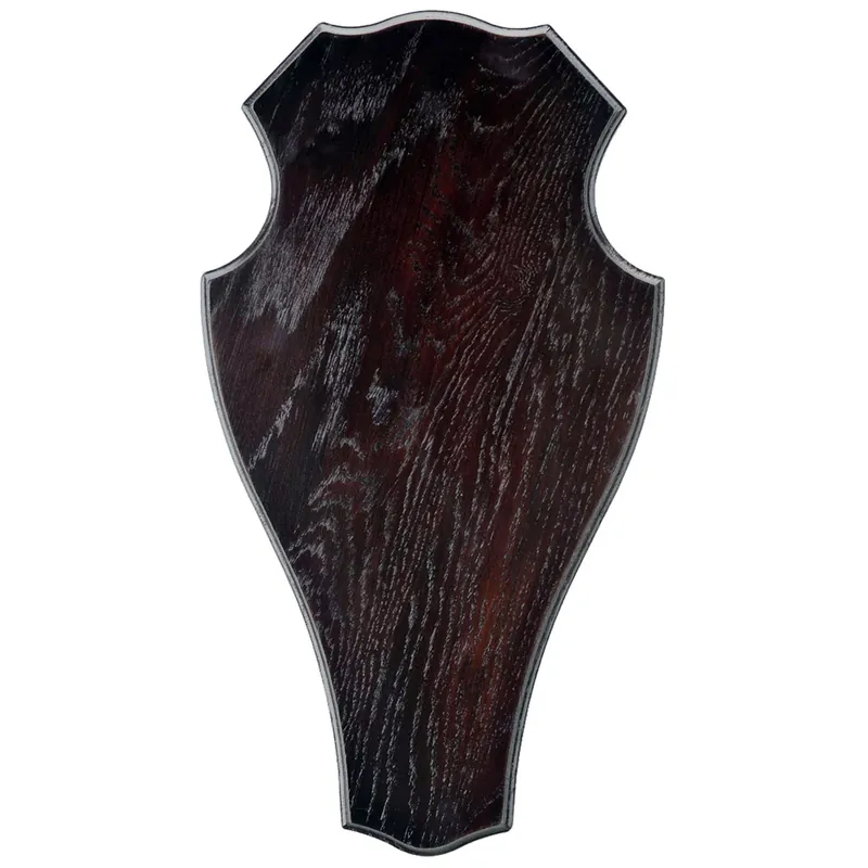Geweihbrett 45x24cm Eiche - Dunkel - Rund Aktuell