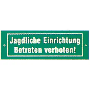 Preis Gesenkt AKAH Kunststoffschild JAGDLICHE EINRICHTUNG