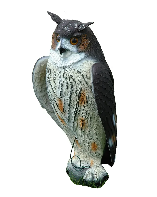 Hüttenuhu mit beweglichen Schwingen Markenprodukt