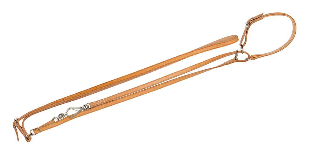 Jetzt Kaufen AKAH Umhängeleine mit Halsung , aus Fahlleder , Breite 14mm, Naturfarben, 160cm