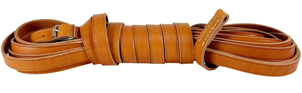 Schneller Versand AKAH Schweißleine , aus Fahlleder, Naturfarben, 10m, Breite 20mm