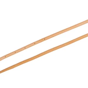 Sonderaktion AKAH Umhängeleine , aus Fahlleder , Unterteil als separate Führleine geeignet, Naturfarben, 185cm, Breite 14mm