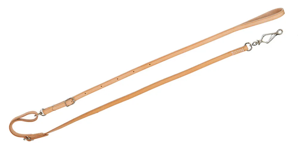 Sonderaktion AKAH Umhängeleine , aus Fahlleder , Unterteil als separate Führleine geeignet, Naturfarben, 185cm, Breite 14mm