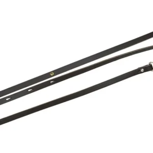 Super-Preis AKAH Oberländerleine , aus Sattelleder , Breite Oberteil 16mm, Unterteil 15mm, ohne Doppelpfeife, Dunkelbraun, Oberteil 85cm, Unterteil 85cm